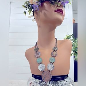 Spectacular Ancient Multiple Coin Drop Necklace